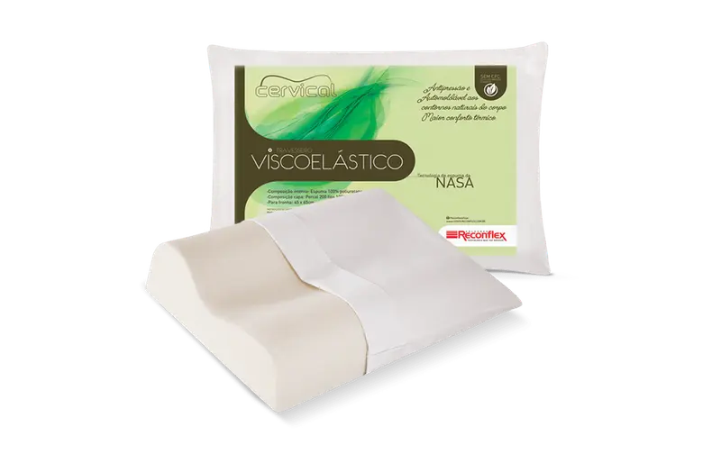 Travesseiro Visco Cervical NASA Firme 45x65